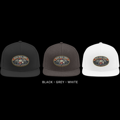 Slick Rick Lubes Snapback Hat — Drag Racing Logo Cap