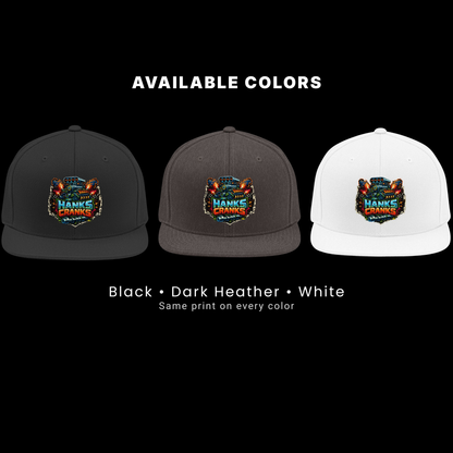 Hanks Cranks Racing Snapback Hat | Drag Racing & Gearhead Cap