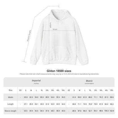 Gildan 18500 hoodie size chart